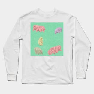 Tardigrade Pattern Mint Long Sleeve T-Shirt